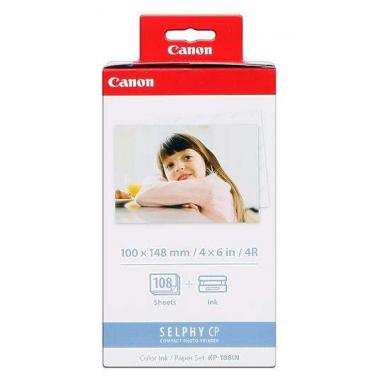 Canon KP-108IN Value Pack de Tinta Original - 108 Hojas Papel Fotografico 100x148 mm - 3115B001