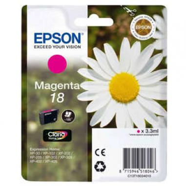 Epson T1803 (18) Magenta Cartucho de Tinta Original - C13T18034012