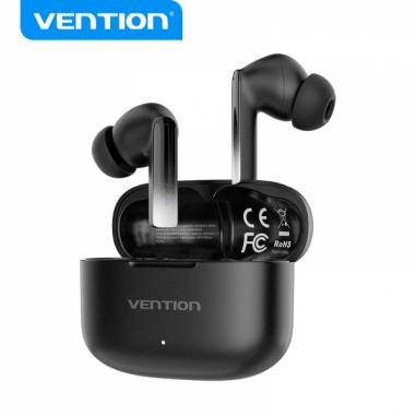 Vention Auriculares Bluetooth 5.3 con Estuche de Carga - 6h Autonomia ELF E04 - Color Negro