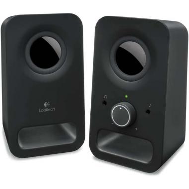 Logitech Z150 Altavoces Multimedia 2.0 6W - Entrada Jack 3.5mm - Toma de Auriculares - Cable de 1.80m - Color Negro