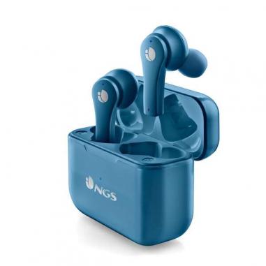 NGS Artica Bloom Azure Auriculares Intrauditivos Bluetooth 5.1 TWS - Manos Libres - Asistente de Voz - Autonomia hasta 7h - Base