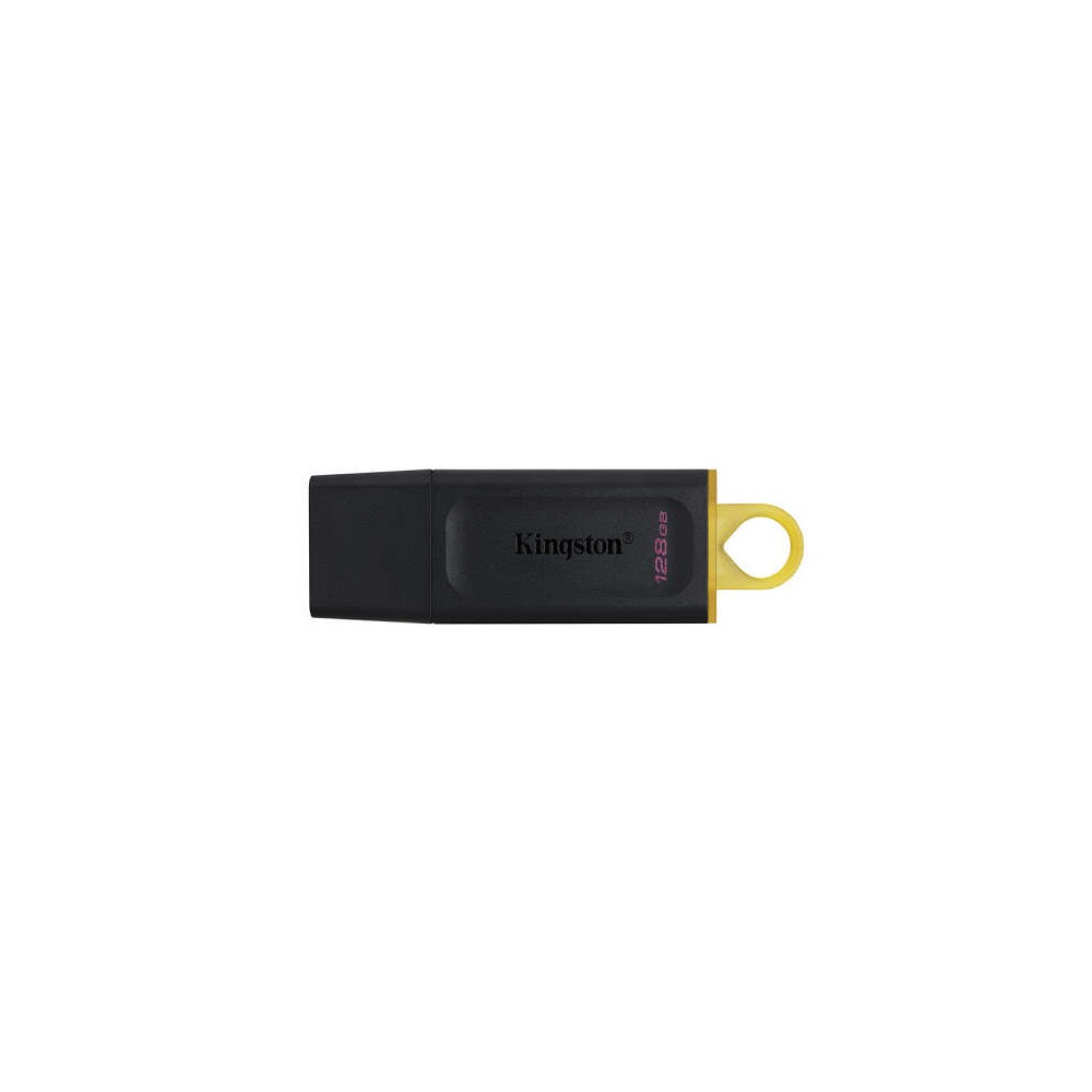 Kingston DataTraveler Exodia Memoria USB 128GB - USB 3.2 Gen 1 - Con Tapa - Enganche para Llavero - Color Negro (Pendrive)