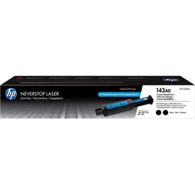 HP W1143A Negro Pack de 2 Kits de Recarga de Toner Originales - 143A