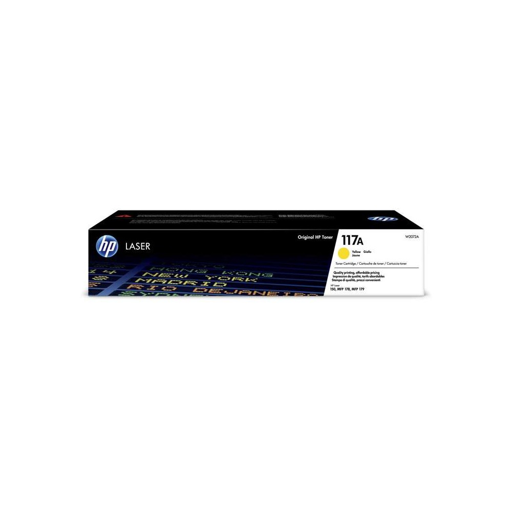 HP W2072A Amarillo Cartucho de Toner Original - 117A