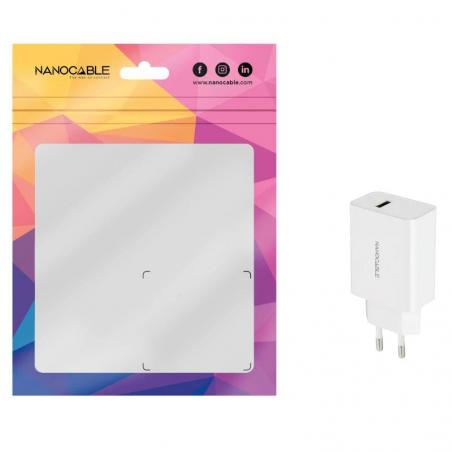 Nanocable Cargador 1 x USB 5V-2.1A Blanco