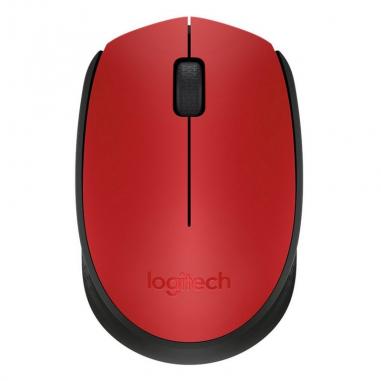 Logitech M171 Ratón Inalámbrico 1000 dpi Neg/Rojo