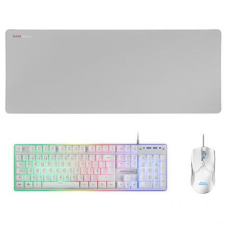 Mars Gaming Combo MCPX GAMING 3IN1 RGB WHITE PT