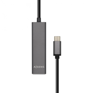 HUB AISENS USB 3.1 USB-C USB-C M-4xTIPO A H GRIS 15CM