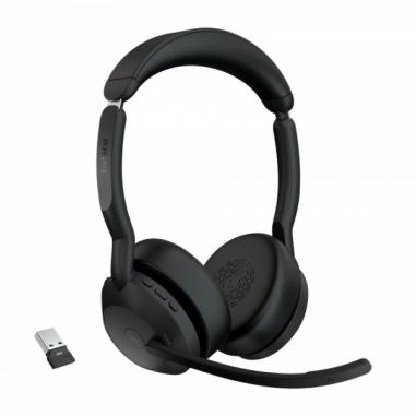 Jabra Evolve2 55 MS Stereo Auriculares con Microfono Bluetooth - Cancelacion de Ruido - Autonomia hasta 18h - Diadema Ajustable 