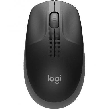 Logitech M190 Full Size Raton Inalambrico USB 1000dpi - 3 Botones - Gran Tamaño - Uso Ambidiestro - Color Negro/Gris Oscuro