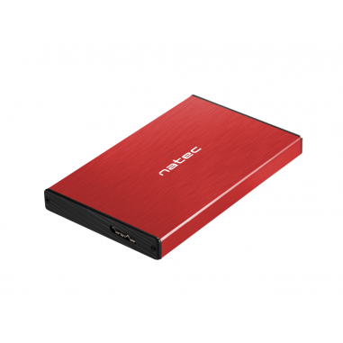 CAJA EXTERNA NATEC RHINO GO DISCO DURO 2,5" USB 3.0 SATA ROJA