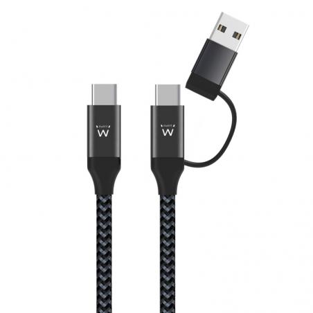 EWENT EW9918 Cable de carga usb-C a usbA/B 2 en 1