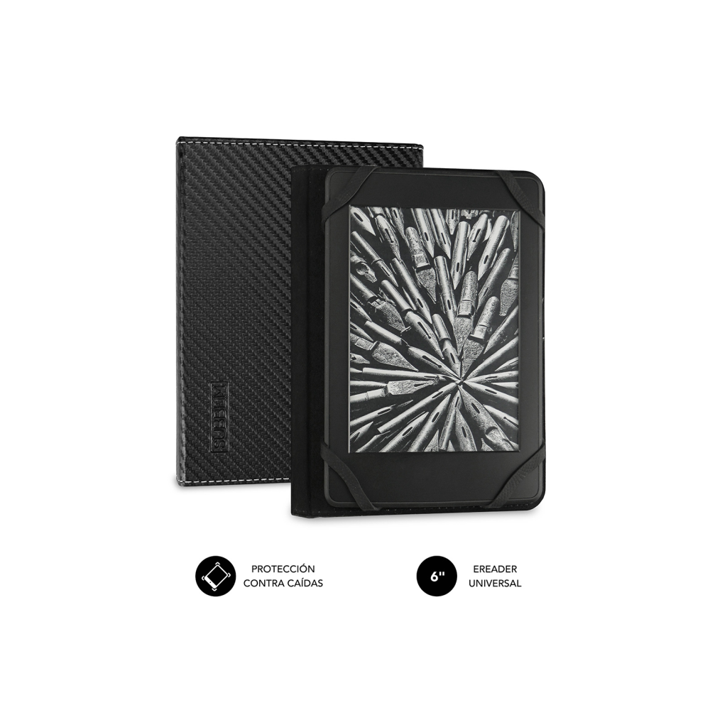 FUNDA TABLET SUBBLIM CLEVER EBOOK CASE 6" BLACK