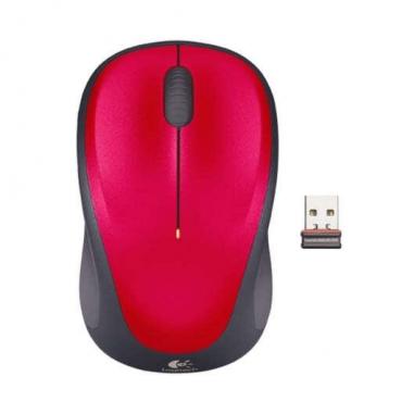 Logitech M235 Raton Inalambrico 1000dpi - 3 Botones - Uso Ambidiestro - Color Rojo