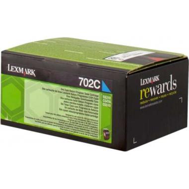 Lexmark CS310/CS410/CS510 Cyan Cartucho de Toner Original - 70C20C0/70C20CE/702C