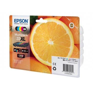 Epson T3357 (33XL) Pack de 5 Cartuchos de Tinta Originales - C13T33574011