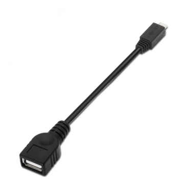 CABLE AISENS USB 2.0 OTG TIPO MICRO B/M-A/H NEGRO 15CM