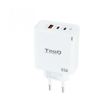 TOOQ Cargador pared GAN 2xUSB-C 1xUSB-A 45W+20W