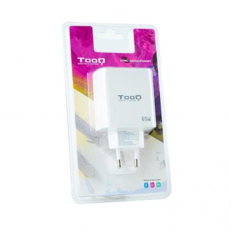 TOOQ Cargador pared GAN 2xUSB-C 1xUSB-A 45W+20W