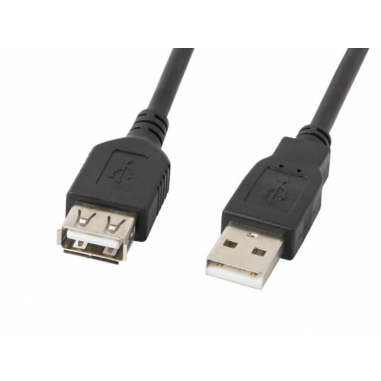 CABLE ALARGADOR LANBERG USB 2.0 MACHO HEMBRA 5M NEGRO