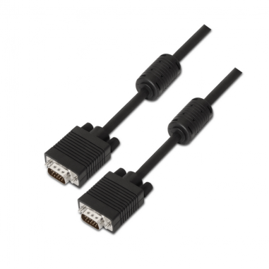 CABLE AISENS SVGA CON FERRITA HDB15/M-HDB15/M NEGRO 20M