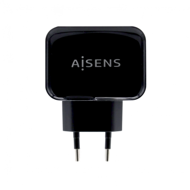 AISENS CARGADOR USB 17W 5V 3.4A 2xUSB CON CONTROL AI NEGRO