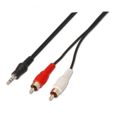 CABLE AISENS AUDIO ESTEREO JACK 3.5 M-2XRCA M NEGRO 3.0M