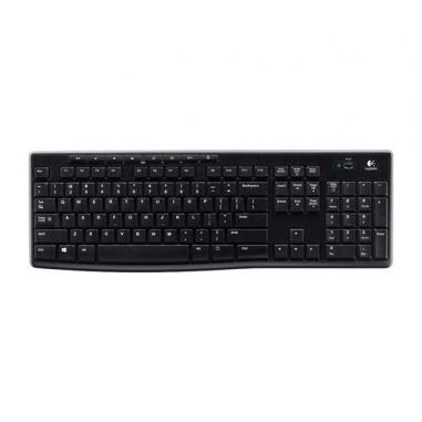 Logitech K270 Teclado Inalambrico USB - Resistente a Salpicaduras - Teclas de Acceso Rapido - Color Negro