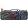 Mars Gaming Teclado Gaming MK120 - Aluminio - Iluminacion FRGB - Soporte Smartphone - Portugues - Color Negro