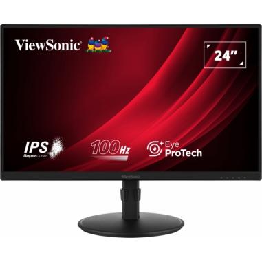 Viewsonic Monitor 24" VG2408A-MHD LED IPS FullHD - 16:9 - VGA - HDMI - DisplayPort - Altavoces - Ajustable en Altura - Color Neg