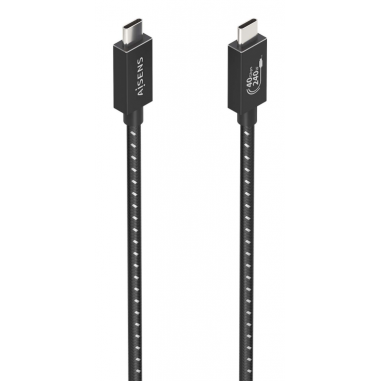 CABLE USB4 AISENS GEN3X2 40G 8K60HZ 5A 48V 240W E-MARK C/M-C/M 0.5M