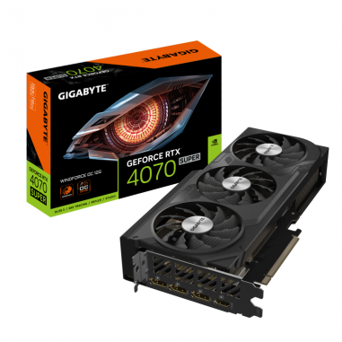 TARJETA GRAFICA GIGABYTE RTX 4070 SUPER WINDFORCE OC 12GB