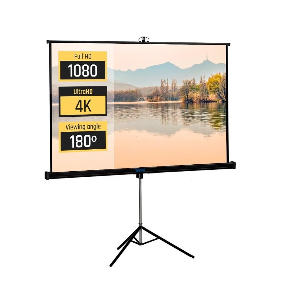 iggual Pantalla 100" 180x180 cm con trípode+bolsa