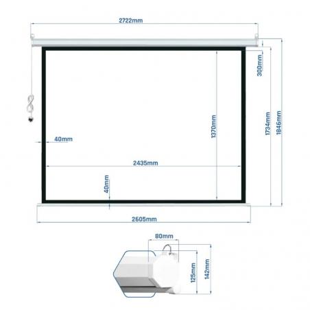 iggual Pack 5 x Pantalla Pan.110"243x137 eléctrica