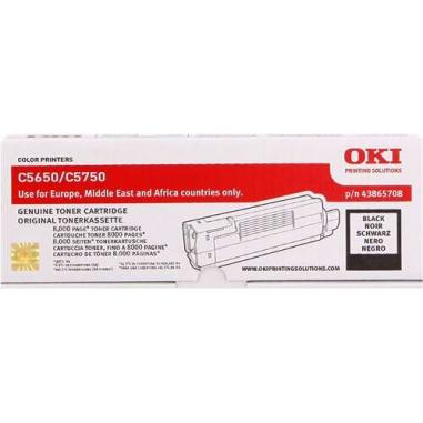 OKI C5650/C5750 Negro Cartucho de Toner Original - 43865708