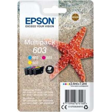 Epson 603 Pack de 3 Cartuchos de Tinta Originales - Cyan, Magenta, Amarillo - C13T03U54010