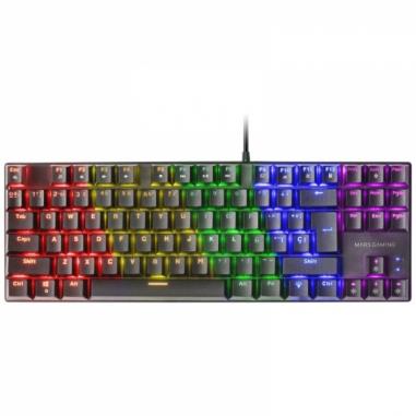 Mars Gaming MK80 Teclado Gaming Mecanico - TKL Compacto - Iluminacion RGB - Teclas Doble Inyeccion - Switches Antipolvo - Multip