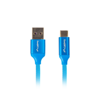 CABLE USB LANBERG 2.0 MACHO/USB C MACHO QUICK CHARGE 3.0 1.8M AZUL