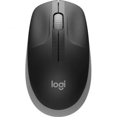 Logitech M190 Full Size Raton Inalambrico USB 1000dpi - 3 Botones - Gran Tamaño - Uso Ambidiestro - Color Negro/Gris Claro