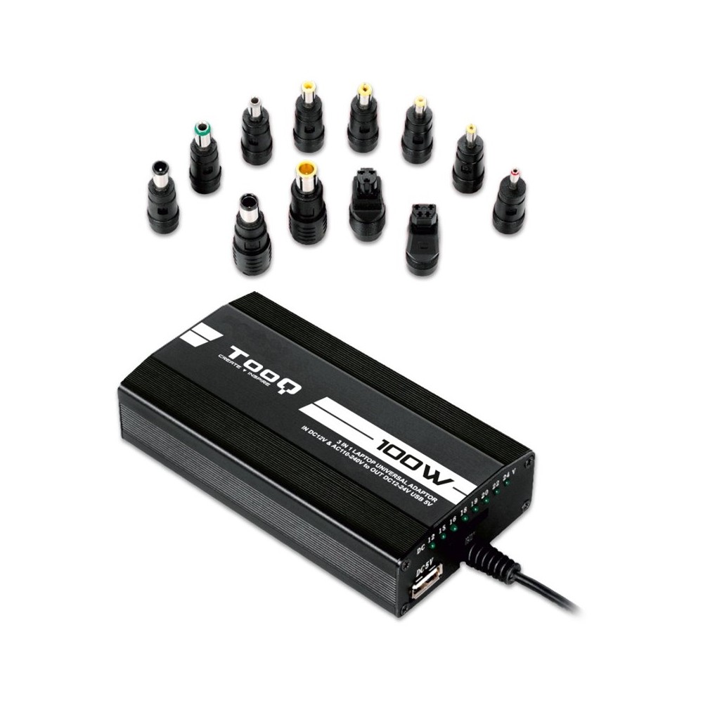 Tooq Cargador portátil 100W 3en1 12 conectores