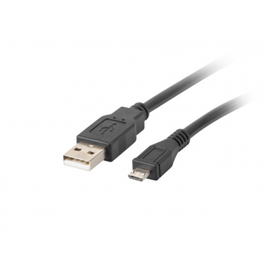 CABLE USB LANBERG 2.0 MACHO/MICRO USB MACHO 0.3M NEGRO