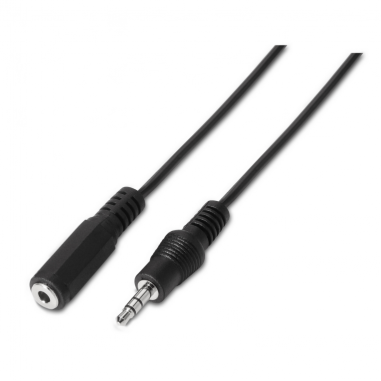 CABLE AUDIO AISENS ESTEREO JACK 3.5 M-JACK 3.5 H NEGRO 1.5M