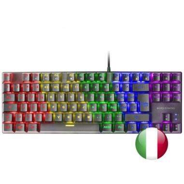 Mars Gaming MK80 Teclado Gaming Mecanico - TKL Compacto - Iluminacion RGB - Switches Antipolvo - Teclas Imborrables - Multiplata