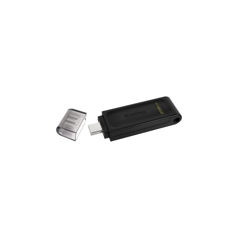 Kingston DataTraveler 70 Memoria USB-C 3.2 Gen 1 256GB - Con Tapa - Color Negro (Pendrive)