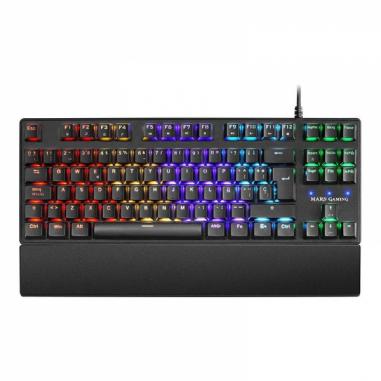 Mars Gaming MKXTKL Teclado Mecanico - Diseño TKL Compacto - Iluminacion RGB Multiefectos - Switches OUTEMU SQ - Reposamuñecas Ex