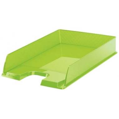 Esselte Europost Bandeja Portadocumentos - Plastico Transparente - Formato Vertical - A4 - Color Verde Transparente