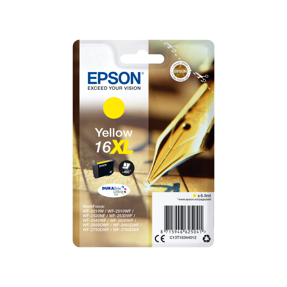 TINTA EPSON DURABRITE 16XL AMARILLO WF2630WF WF2010