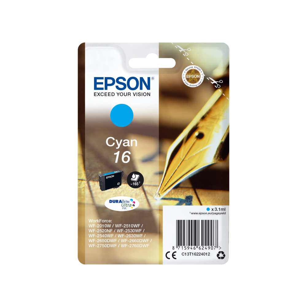 TINTA EPSON DURABRITE 16 CIAN WF2010W 2510WF 2520NF 2530WF 2540WF
