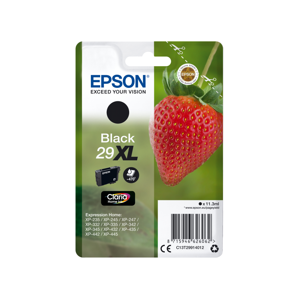 TINTA EPSON CLARIA 29 NEGRO XP235 XP332 XP335 XP432 XP435