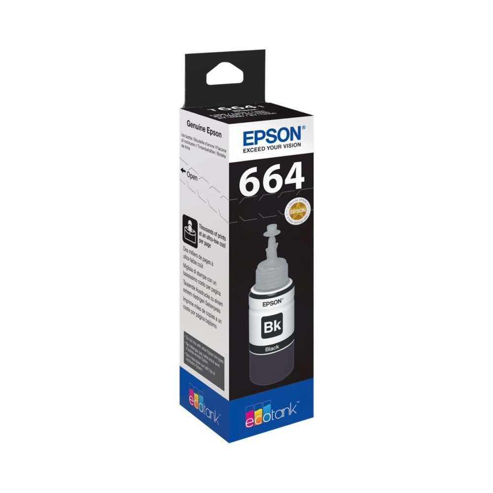 Epson Botella Tinta Ecotank T6641 Negro